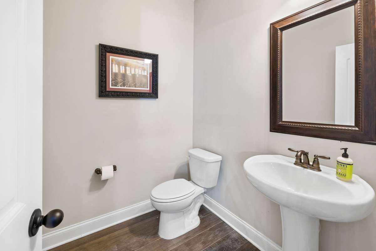 Powder Room on first floor.