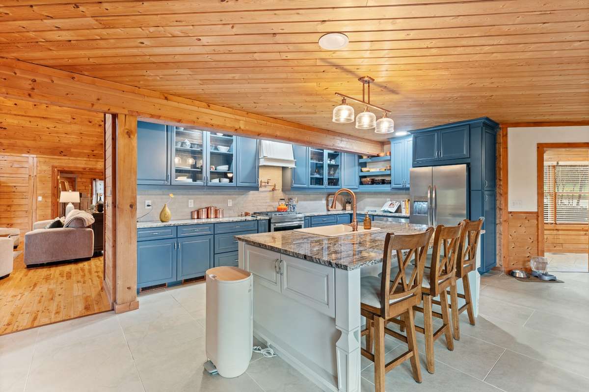 Loads of cabinetry, storage, and character in this new kitchen.