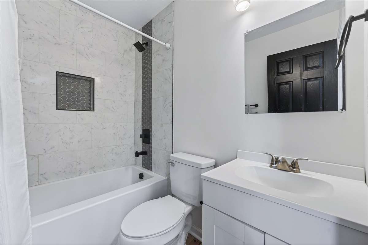 Guest Bath with tile shower
