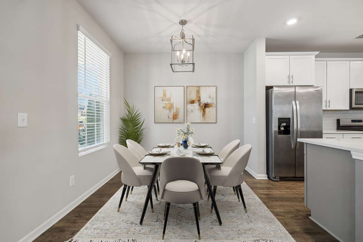 Virtually Staged dining room