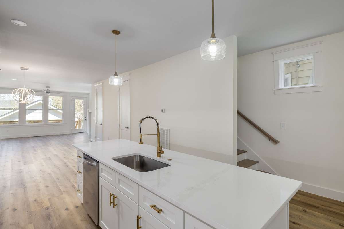 Island storage and built in dishwasher