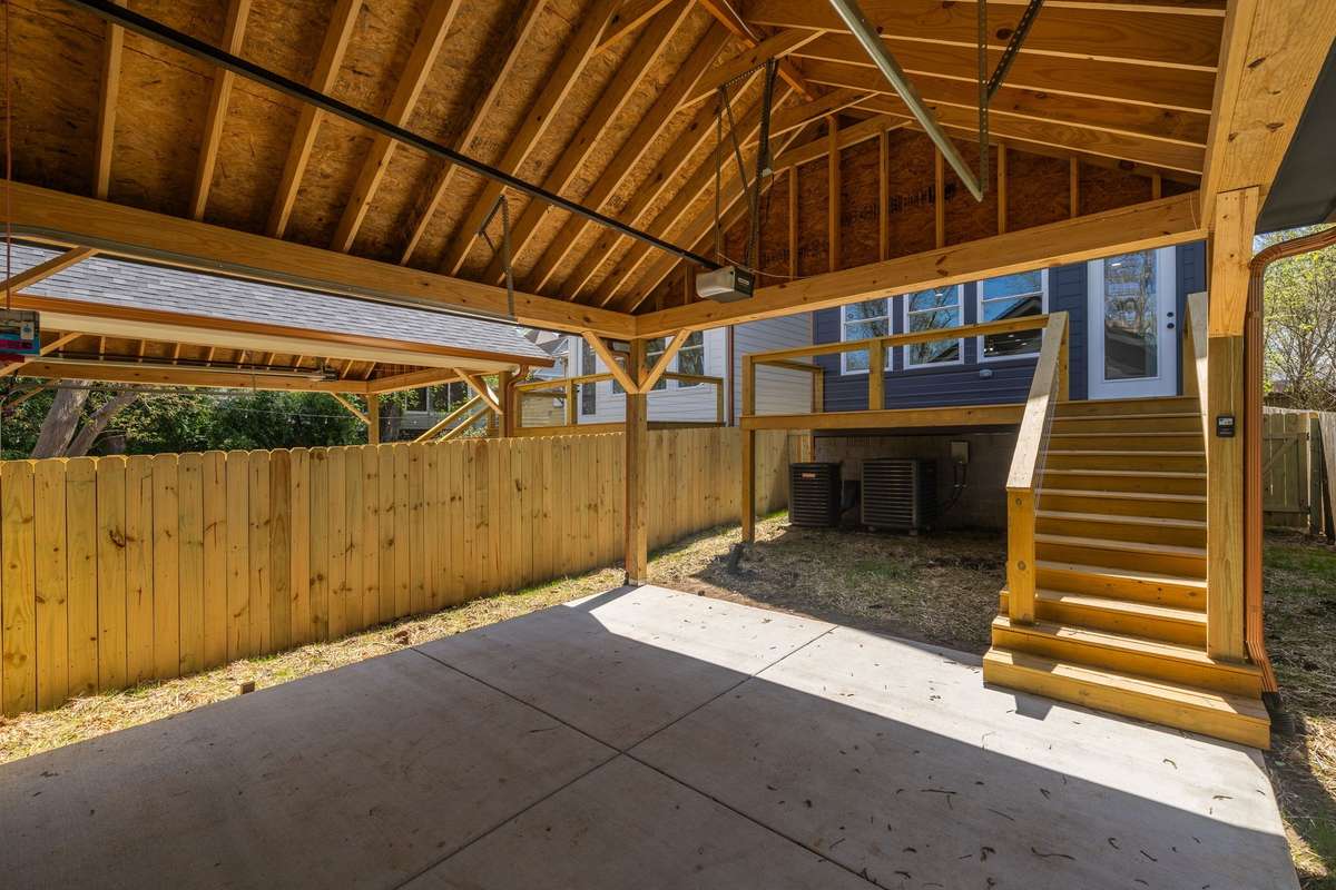 Covered for your convenience and under the deck storage.