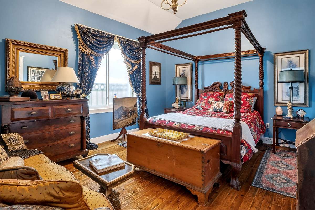 This master bedroom is to the right of the main entrance.  This room measures 16 x 13
