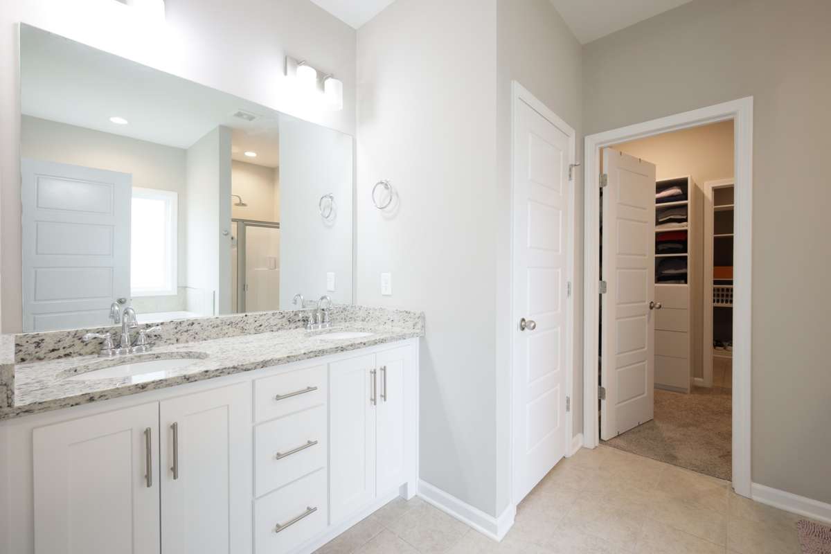 Double vanity.