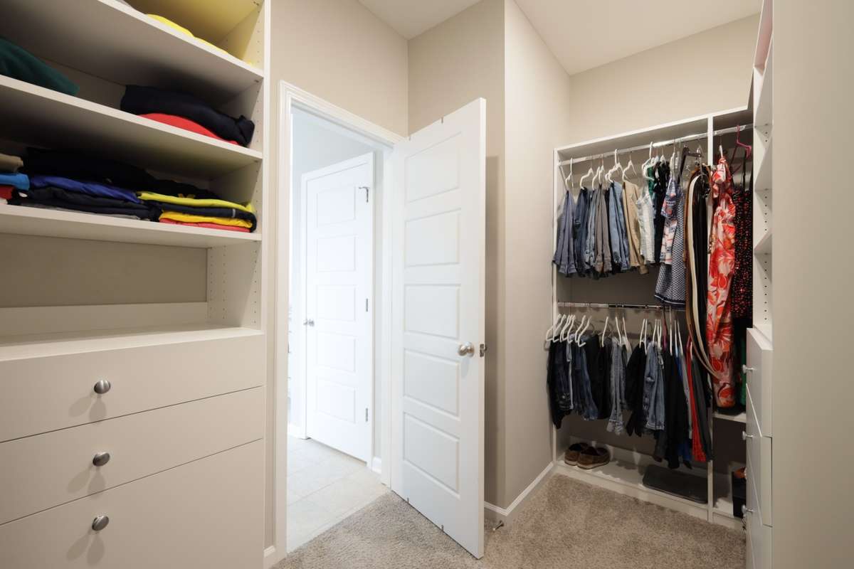 Custom drawers and shelving were added here as well.