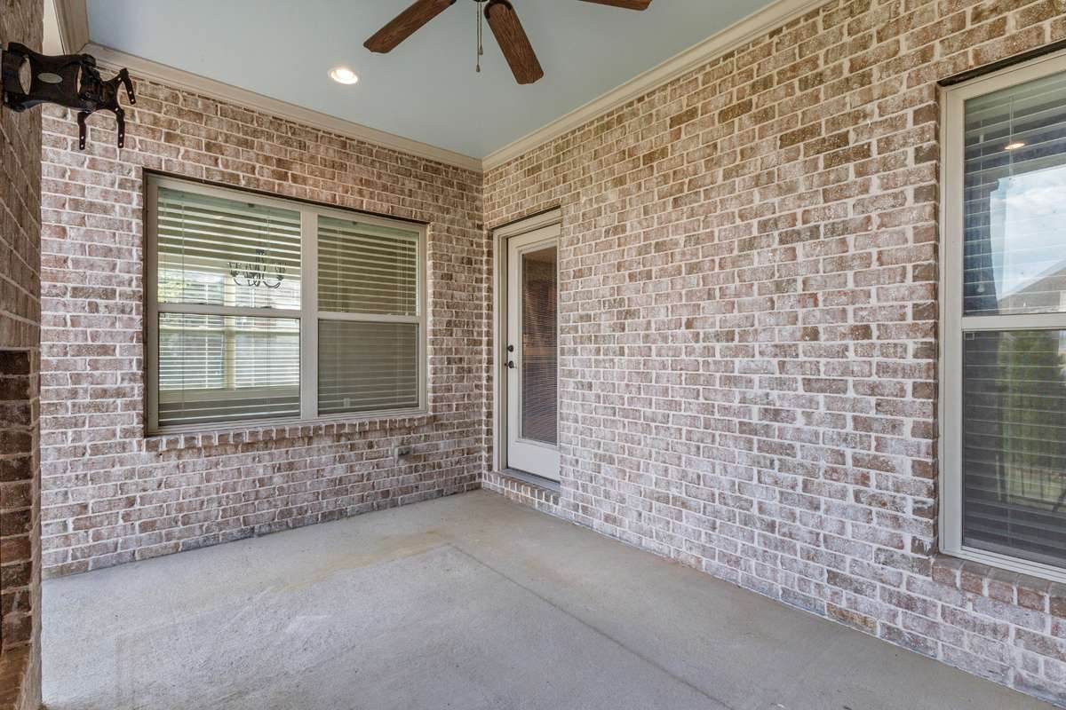 View of covered patio Unfurnished!