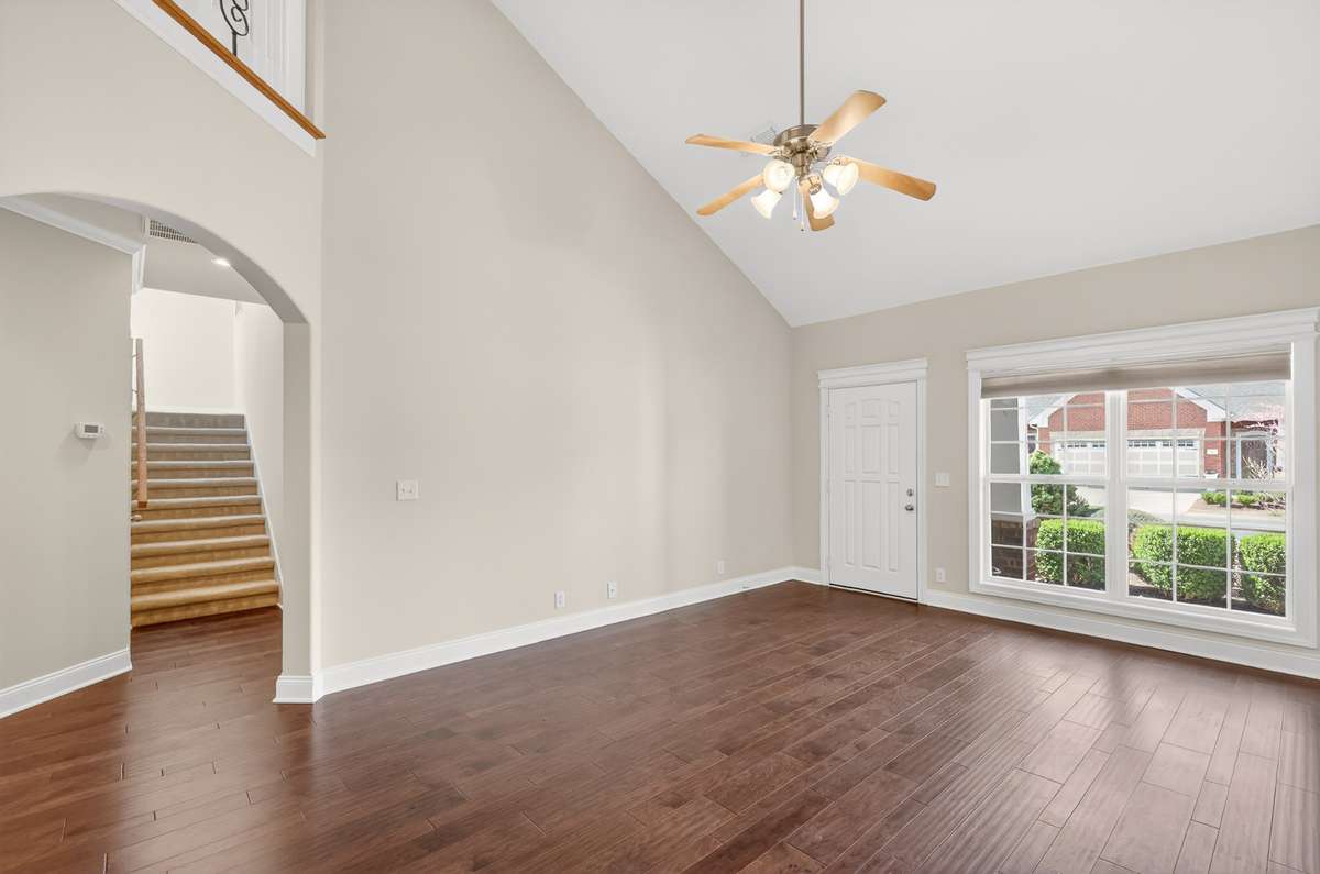 Beautiful Wood floors are throughout the downstairs.  Home was just painted in this calming neutral paint color.
