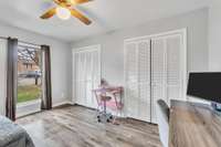 There are 2 closets in this bedroom as well.