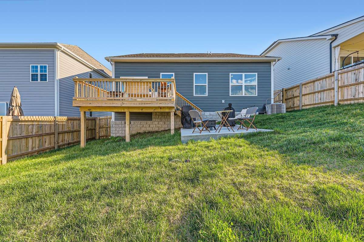 Fenced yard