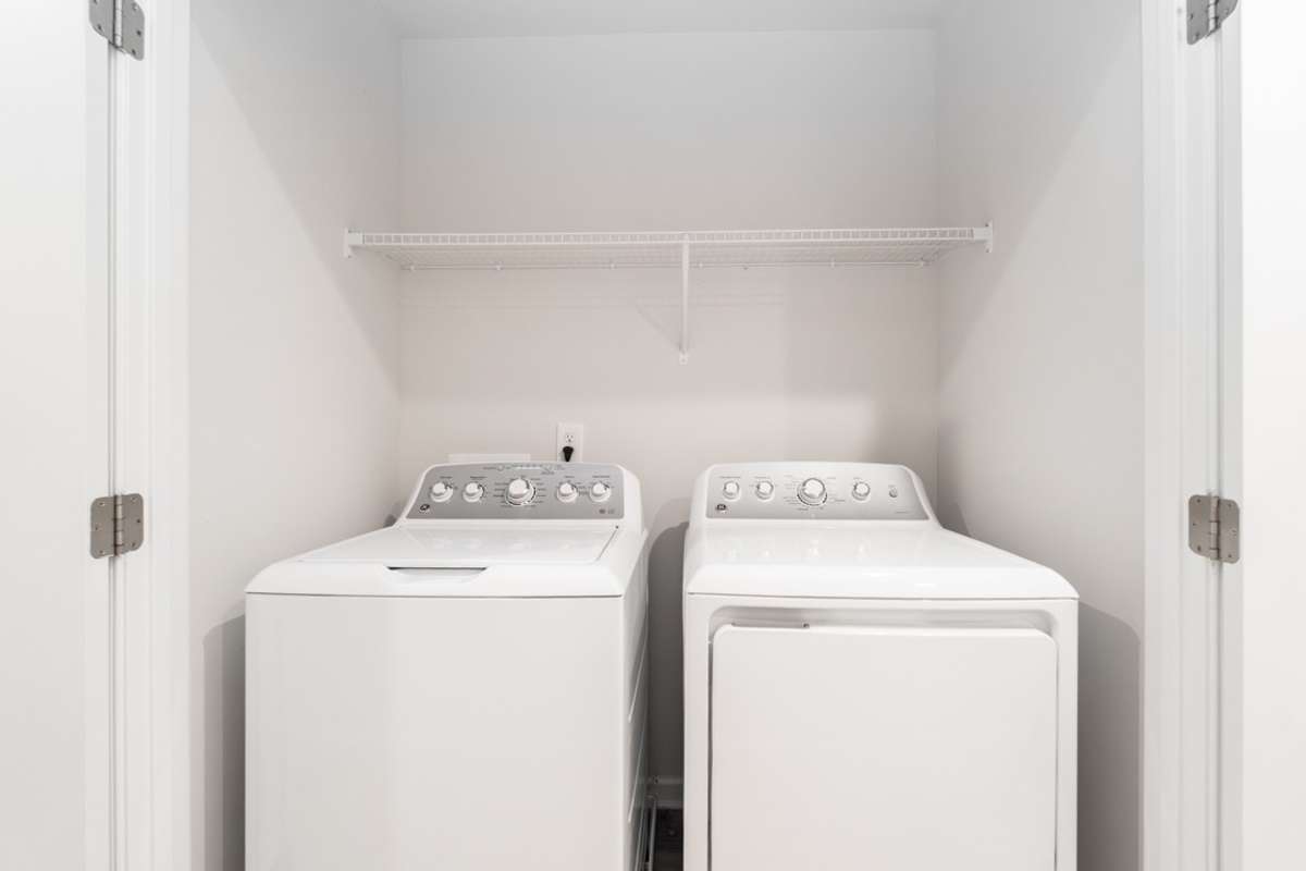 Washer and dryer stay for added convenience!