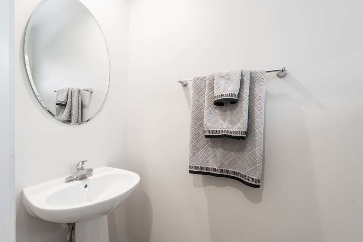Main level powder room- perfect for guests!