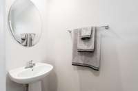 Main level powder room- perfect for guests!