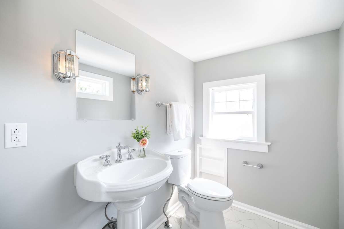 Bright and functional space conveniently located near all three upstairs bedrooms