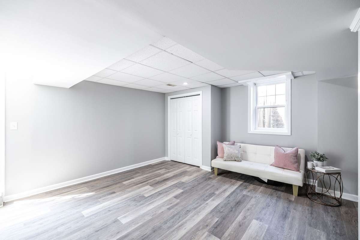 This space is a cozy spot for watching a movie or enjoying a great book!