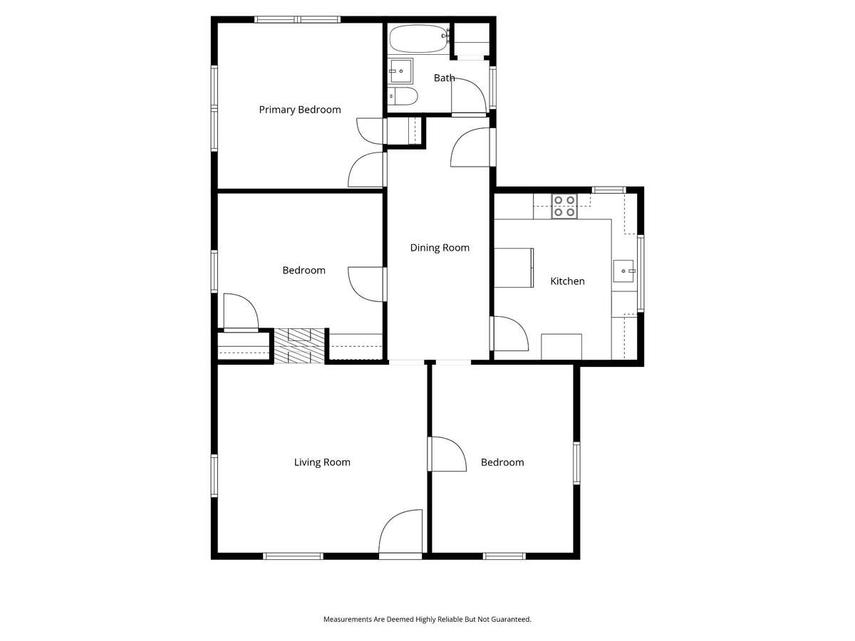 Floor plan - 53 R E Davenport Ave, Auburntown, TN 37016.