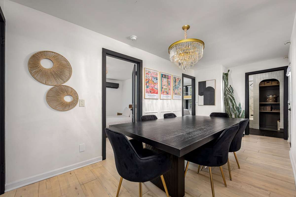 The dining area connects the rest of the home.