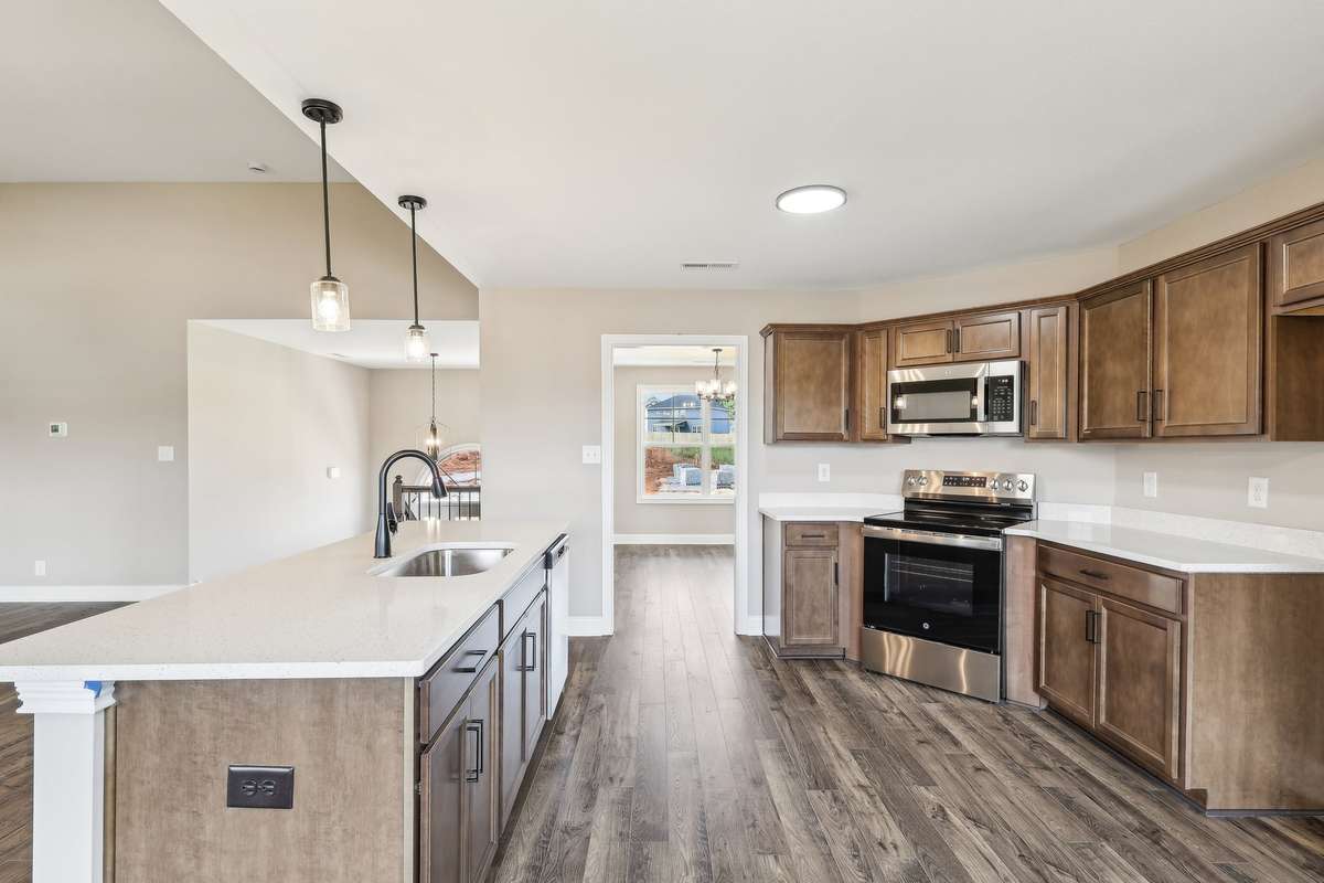 Sample pictures from a previous build showing the Oakmont Floor Plan. Materials and colors are subject to change without notice.