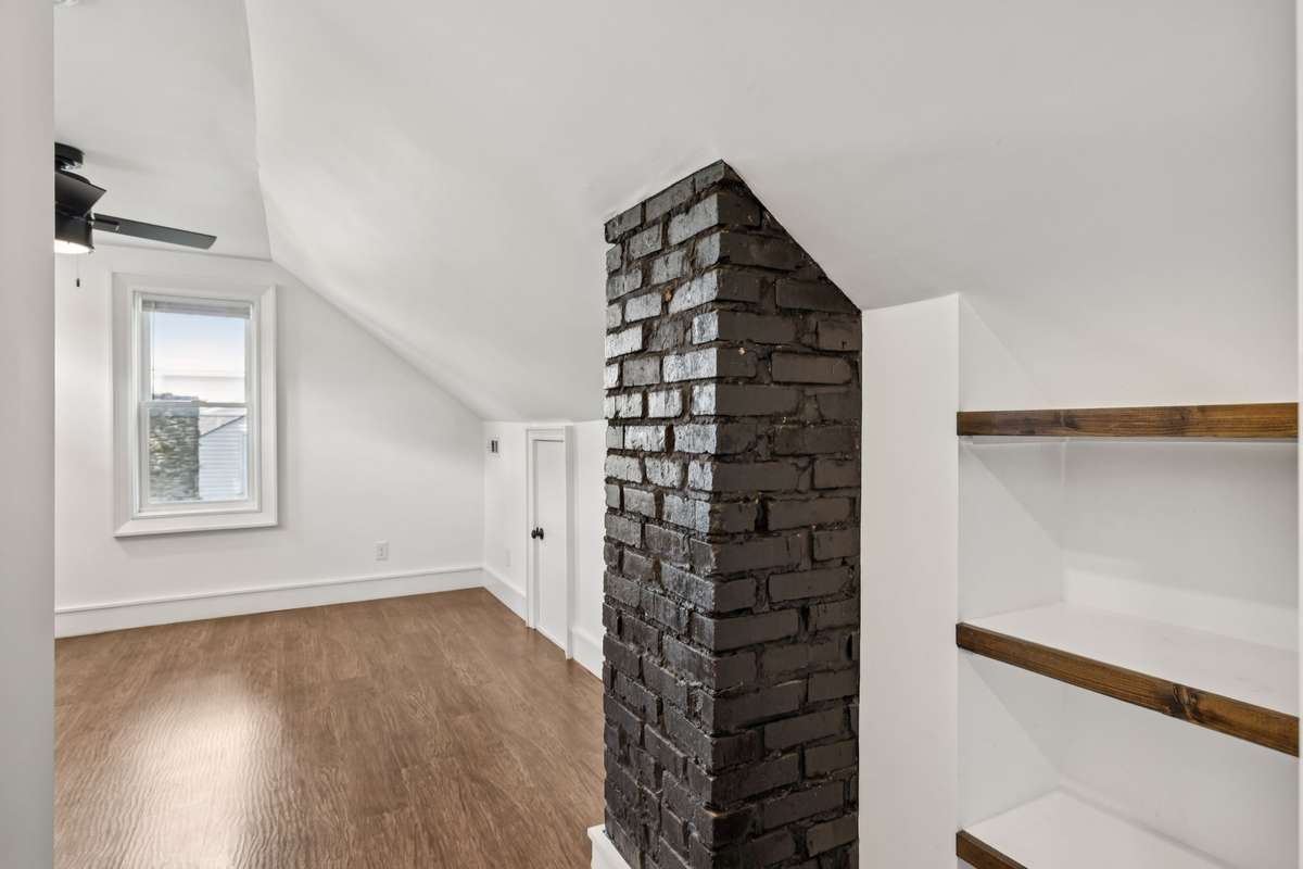 Built-ins leading into the bedroom.