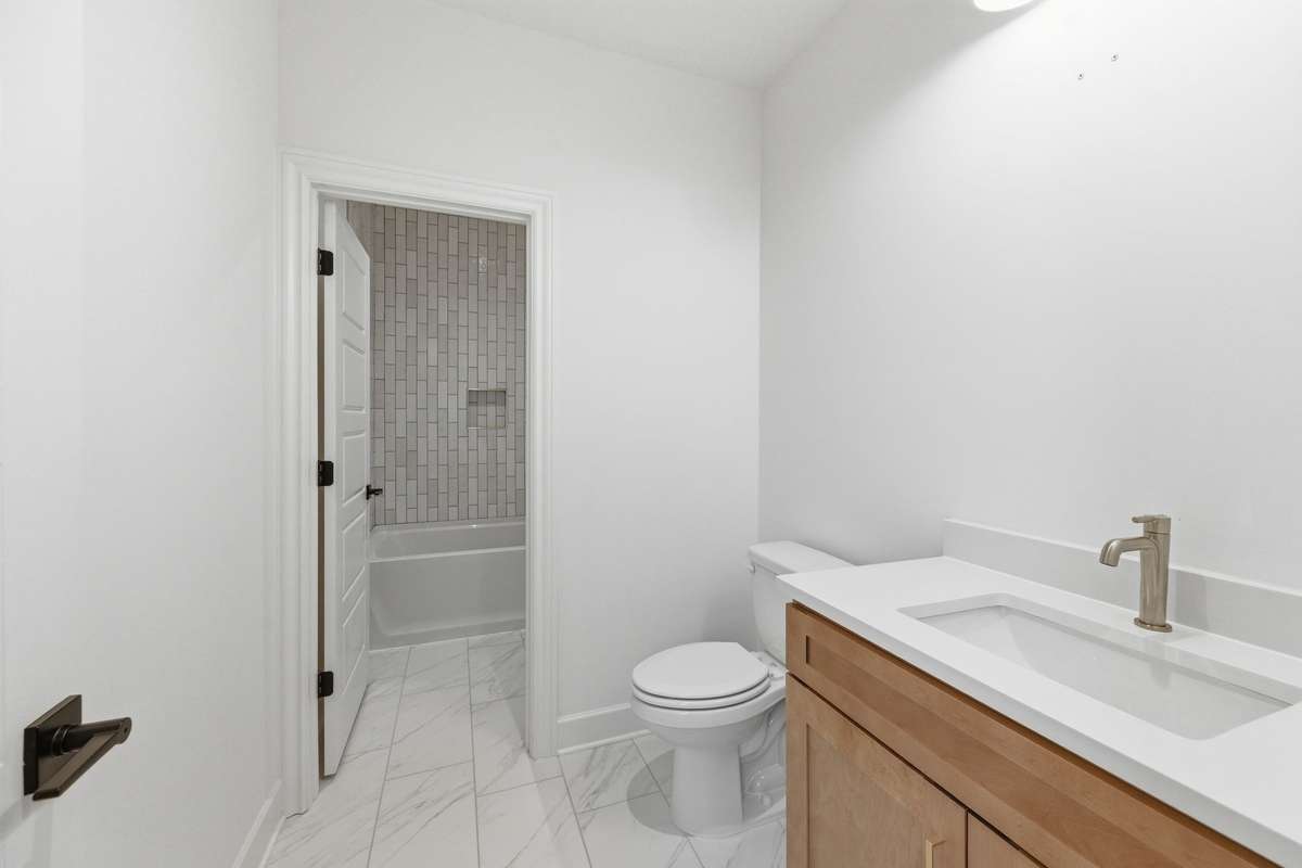 Each secondary bedroom has their own toilet and sink