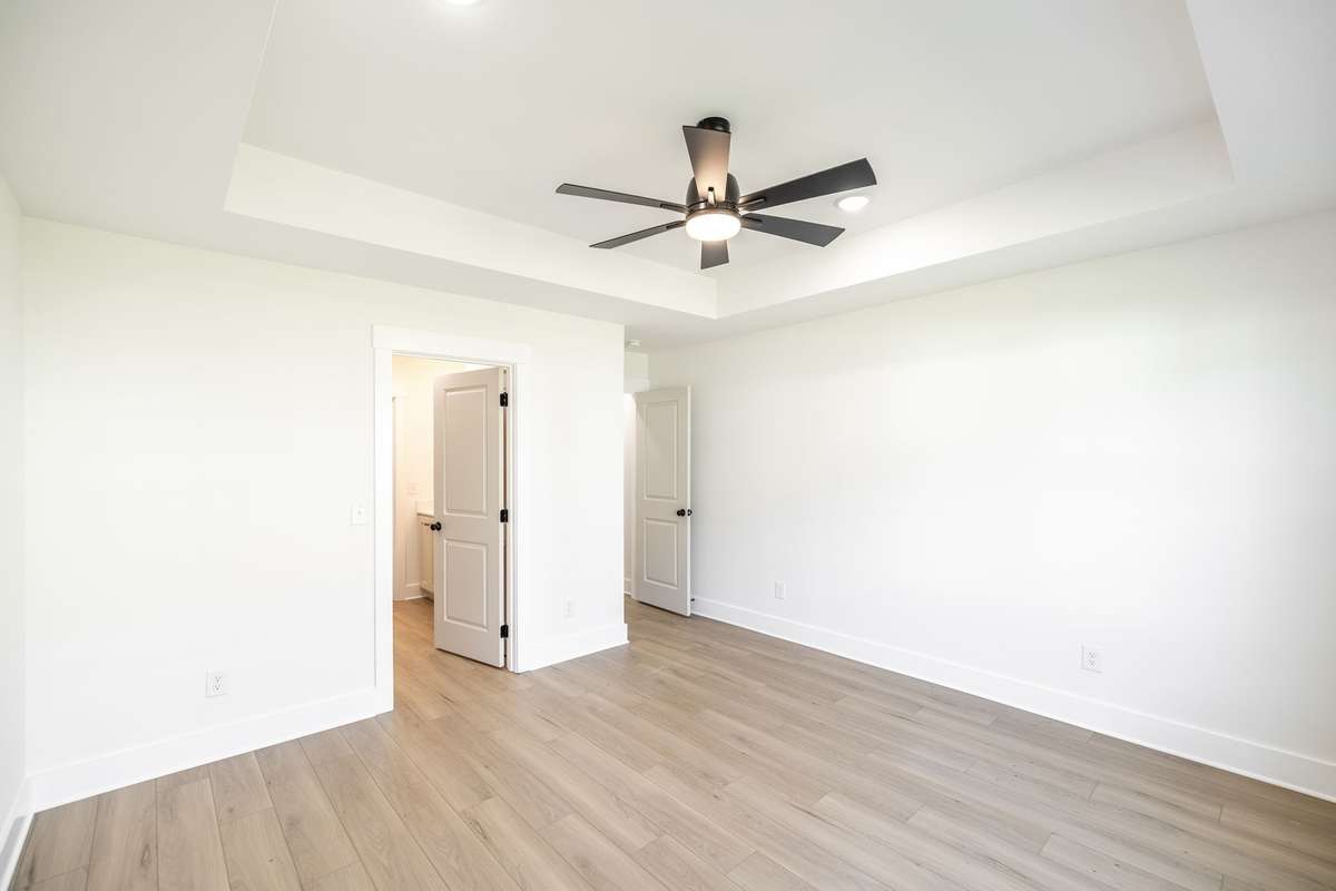 Tray ceiling in Primary bedroom~
