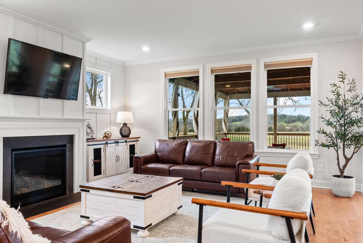 So many additional windows were added at the time of construction for an abundance of natural light.