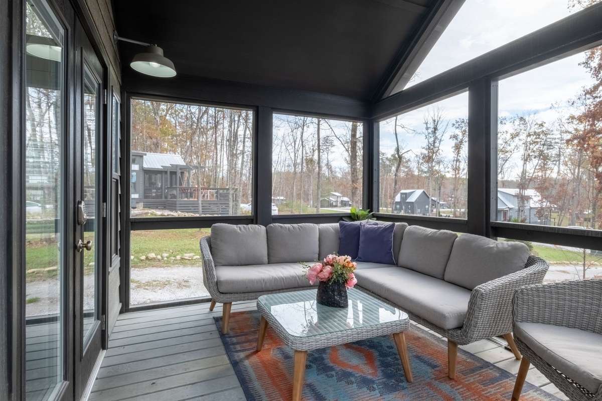Another view of the spacious screened-in porch