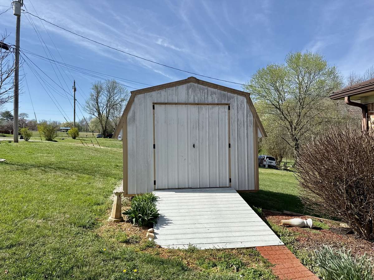 Storage building.