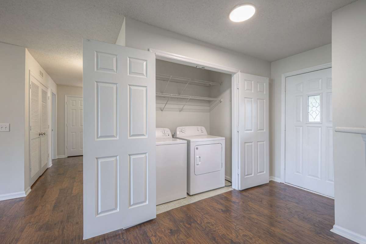 Convenient laundry facilities in unit remain.