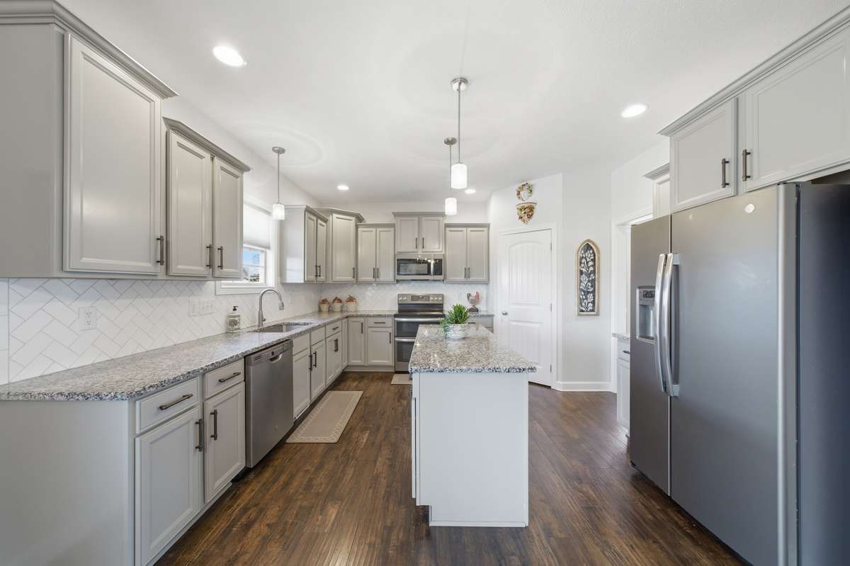 Spacious kitchen with great storage and functionality.