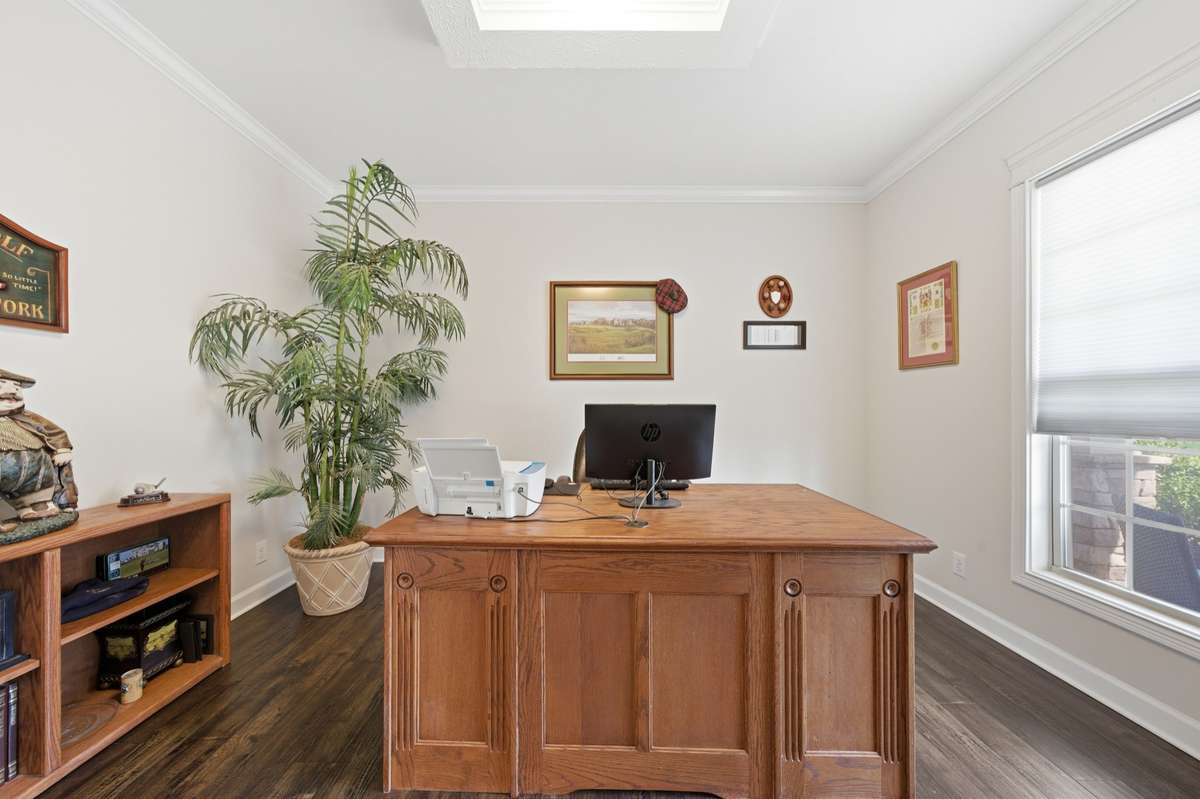 Private home office with great natural light.