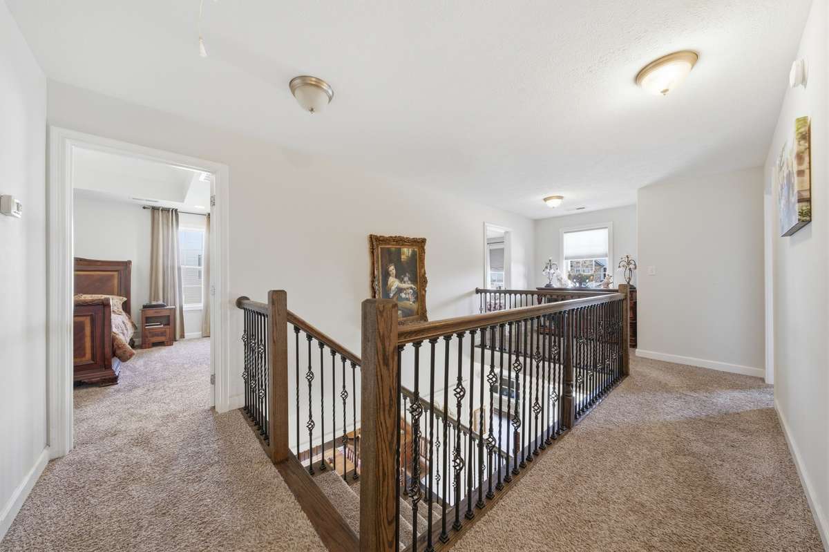 Open hallway to each bedroom