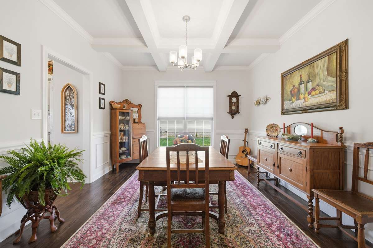 Bright dining area with open flow to living space.