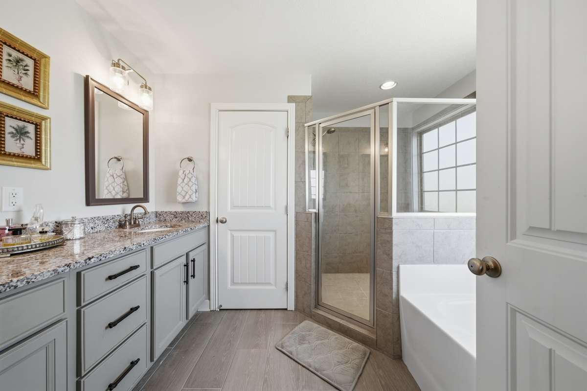 Master bath with shower/tub combo