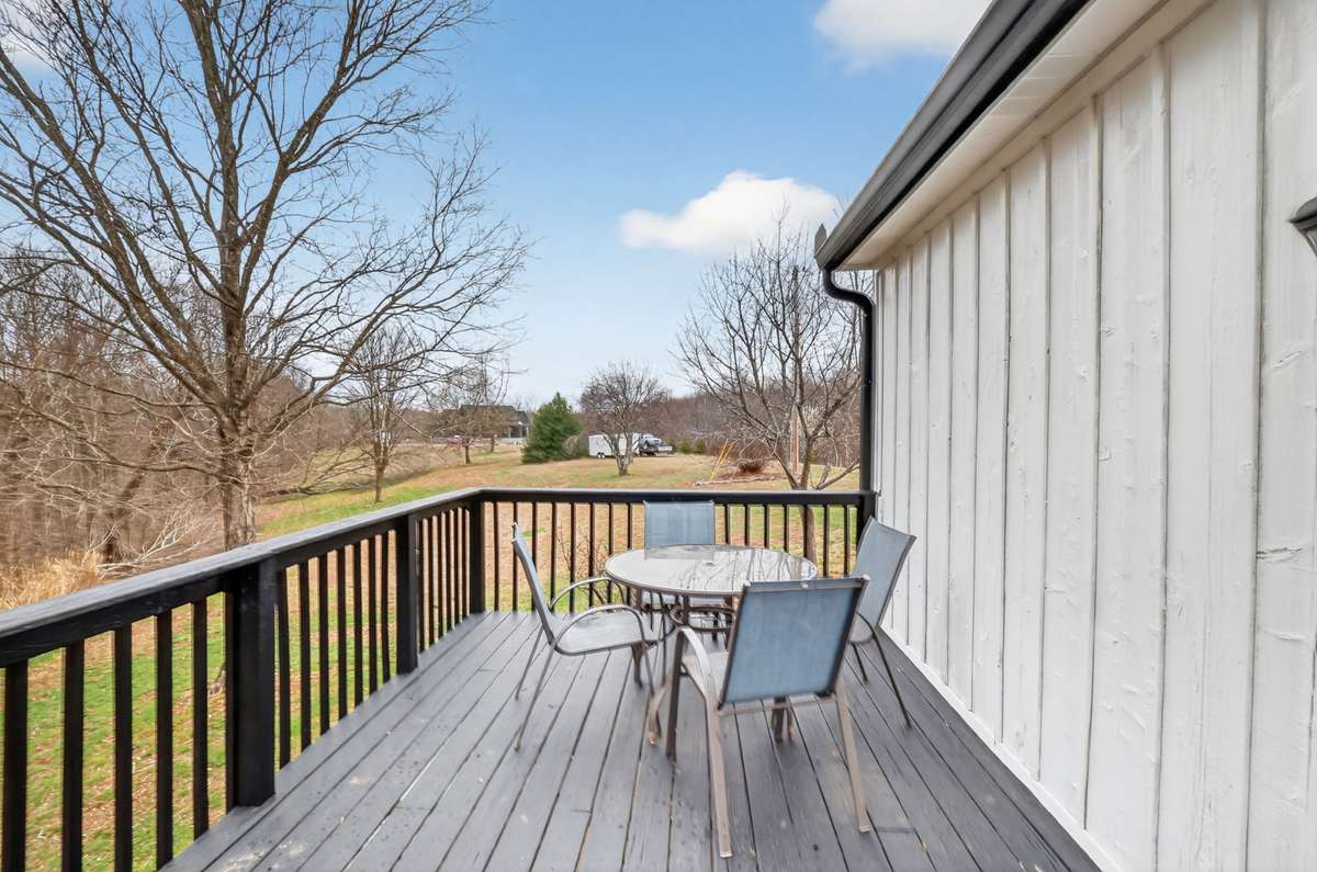 Back of home deck- Just freshly painted!