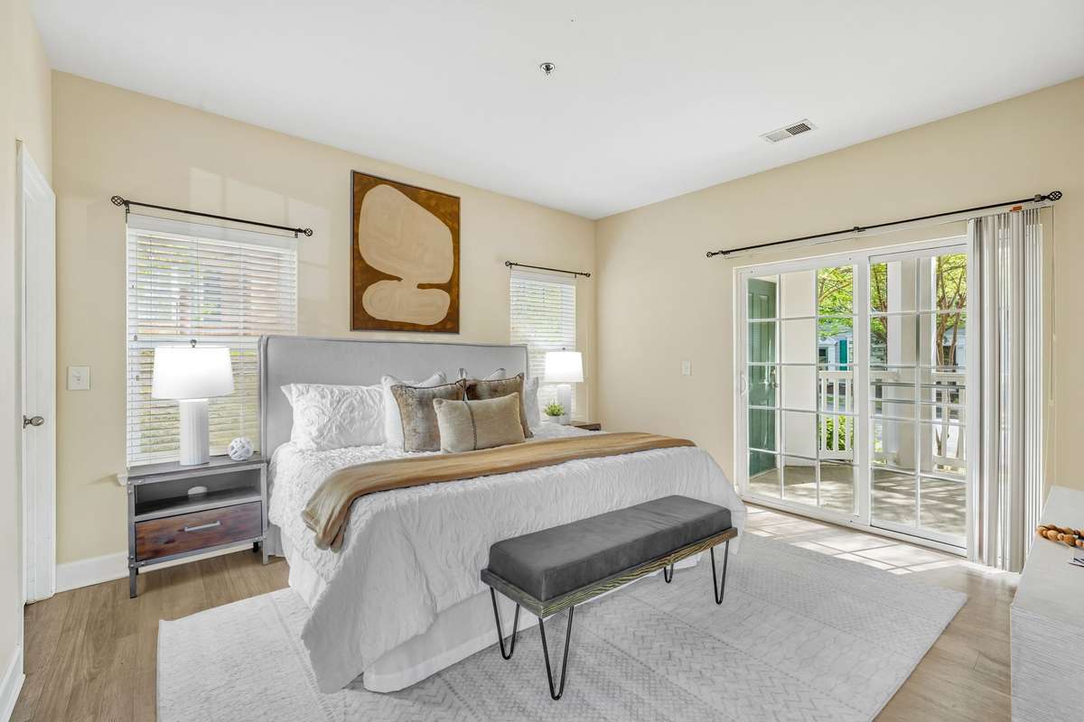 Primary bedroom virtually staged