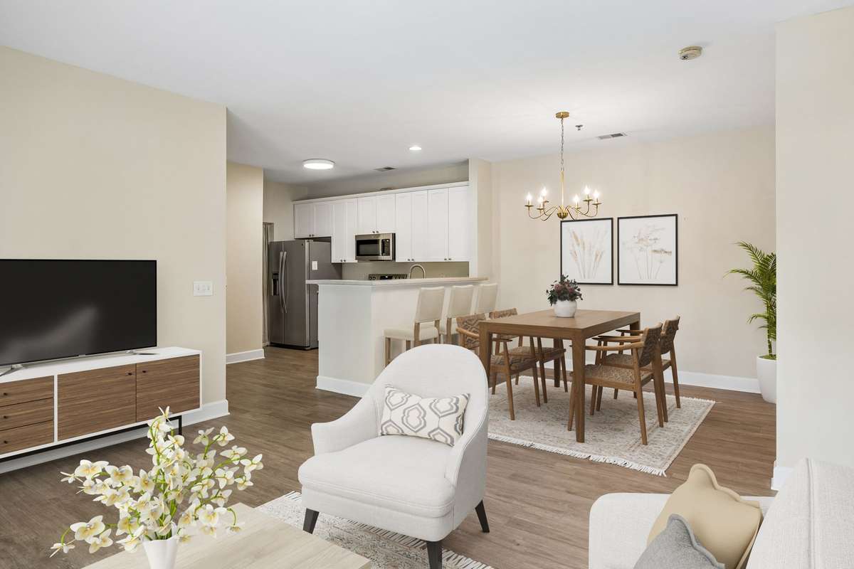 Dining room virtually staged