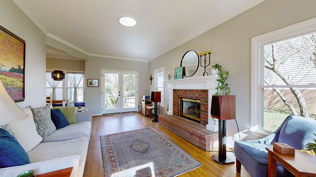 Both the front door and this exterior french door to the backyard have recently been replaced