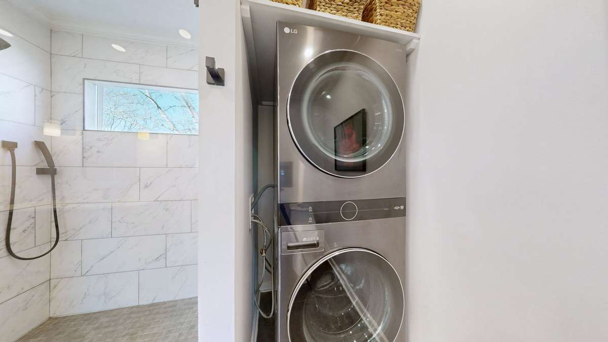 Talk about convenience! The sellers relocated the laundry to the primary suite. No more hauling laundry up and down the stairs! The Washer/Dryer remain with the home!