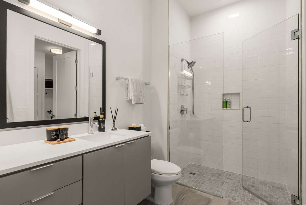 Zero-entry walk-in shower