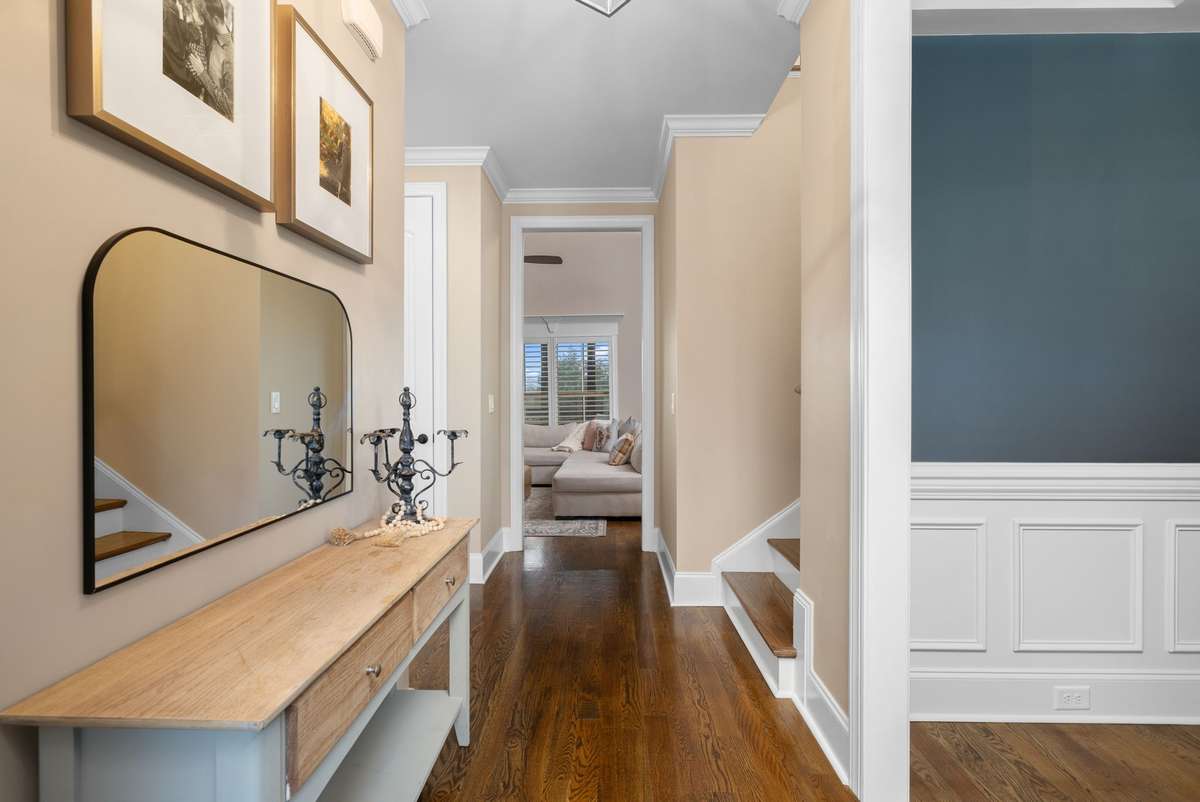 Entryway walking into the home. Office on your right.