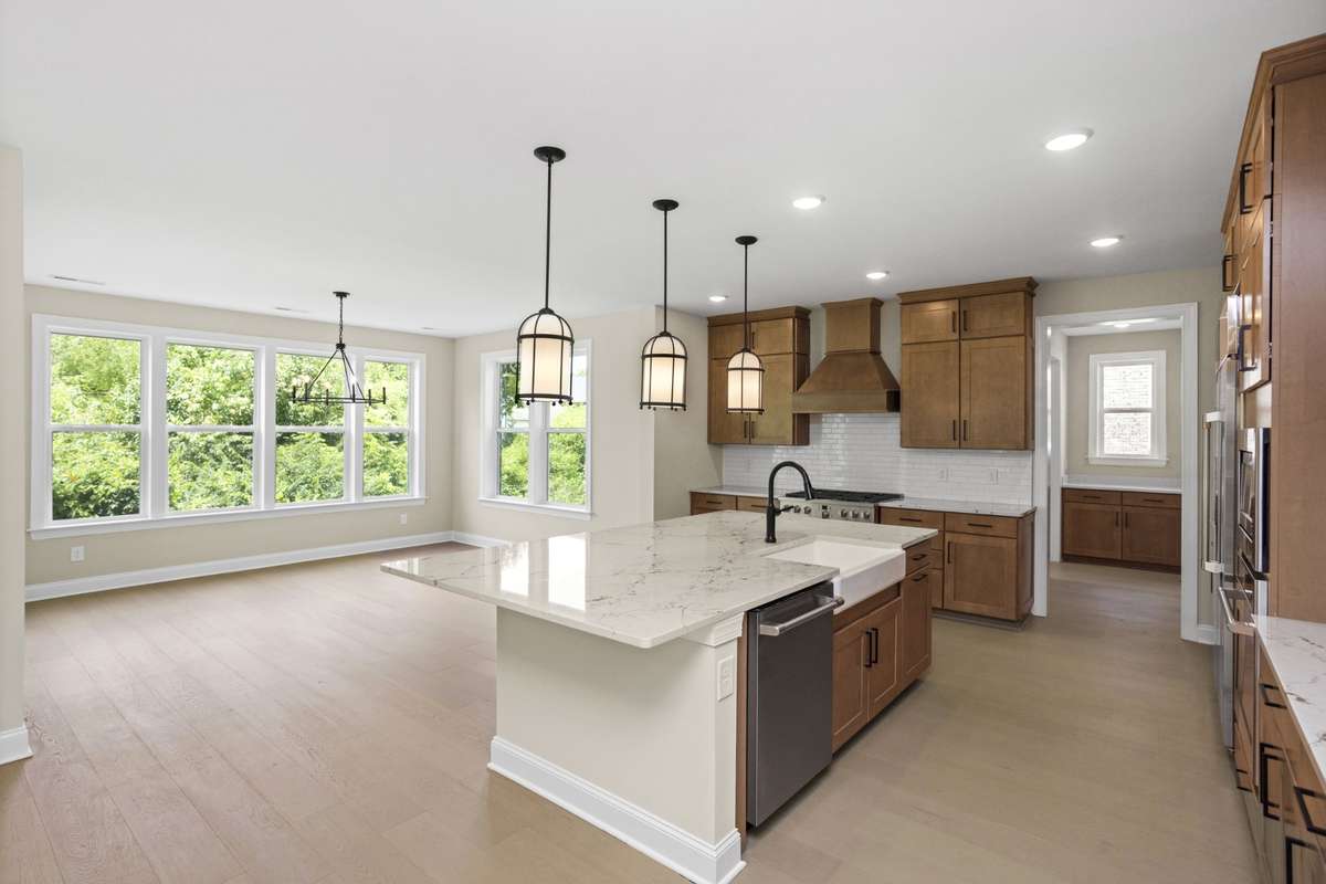 View of the kitchen and dining area from another angle