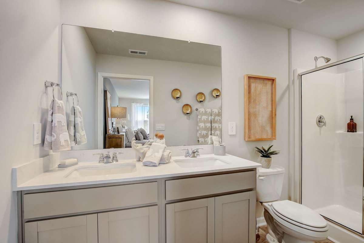 Photos are of our model home.  Some decorator items are not included.