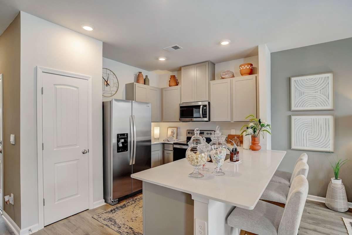 Photos are of our model home.  Some decorator items are not included.