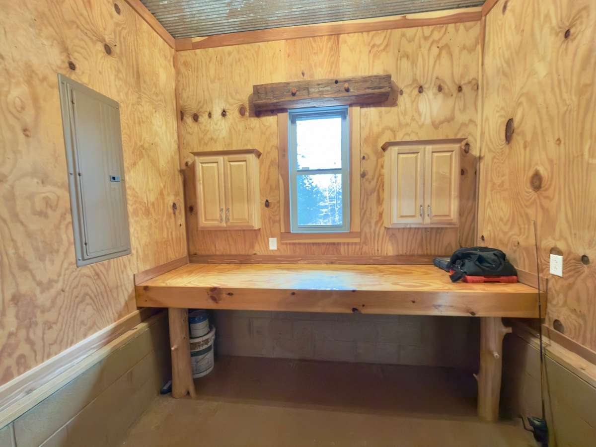 Climate controlled storage area adjacent to safe room.