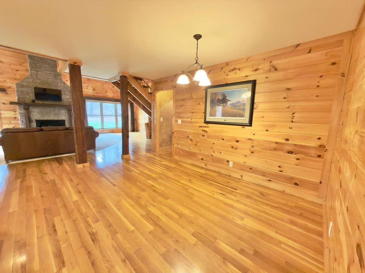 Spacious dining area.