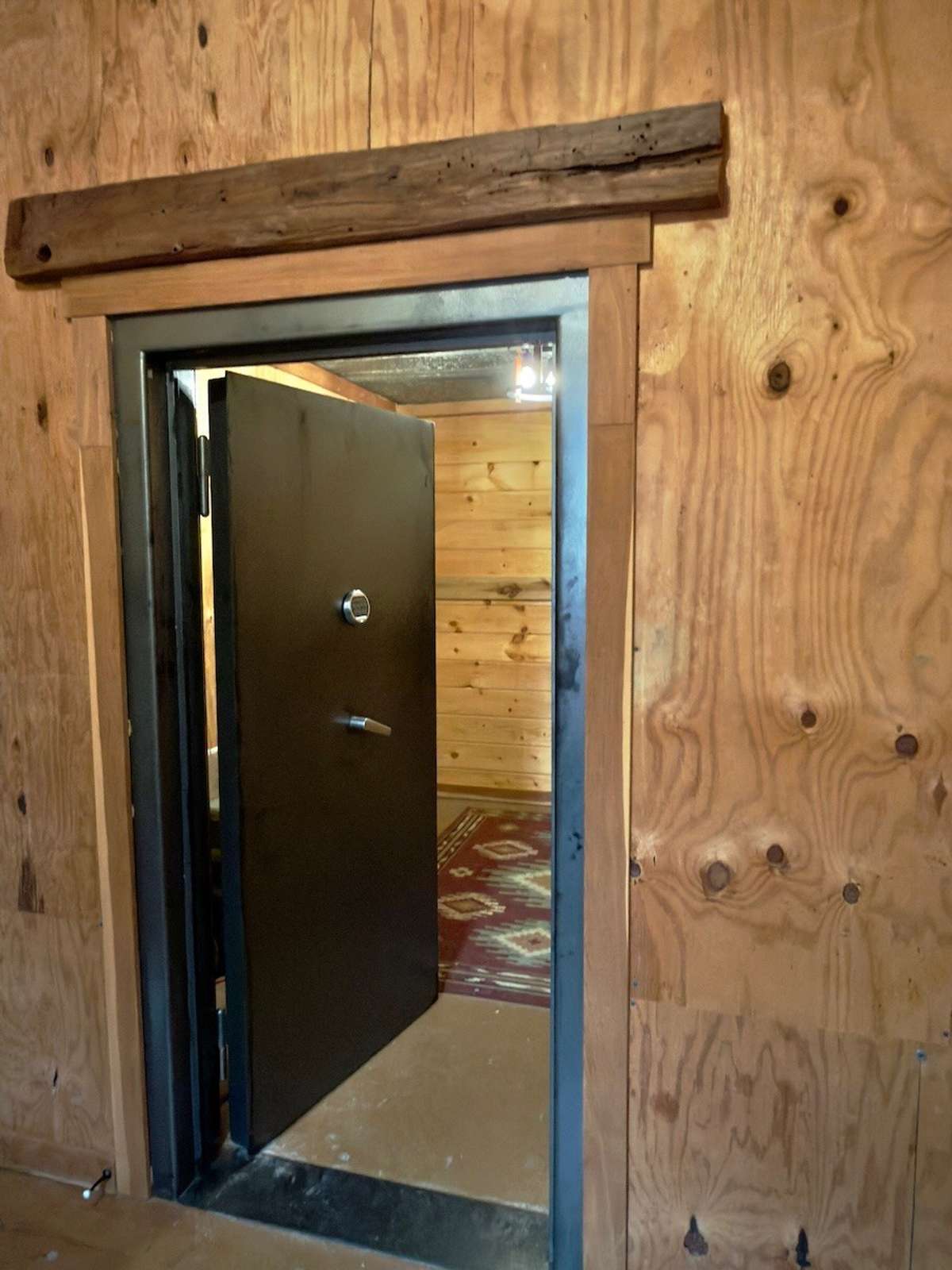 Safe room - rated up to 350 mph winds with combination vault door.