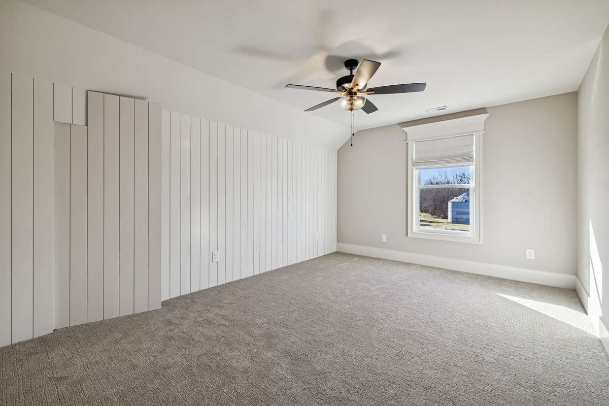 Office with hidden cedar line closet