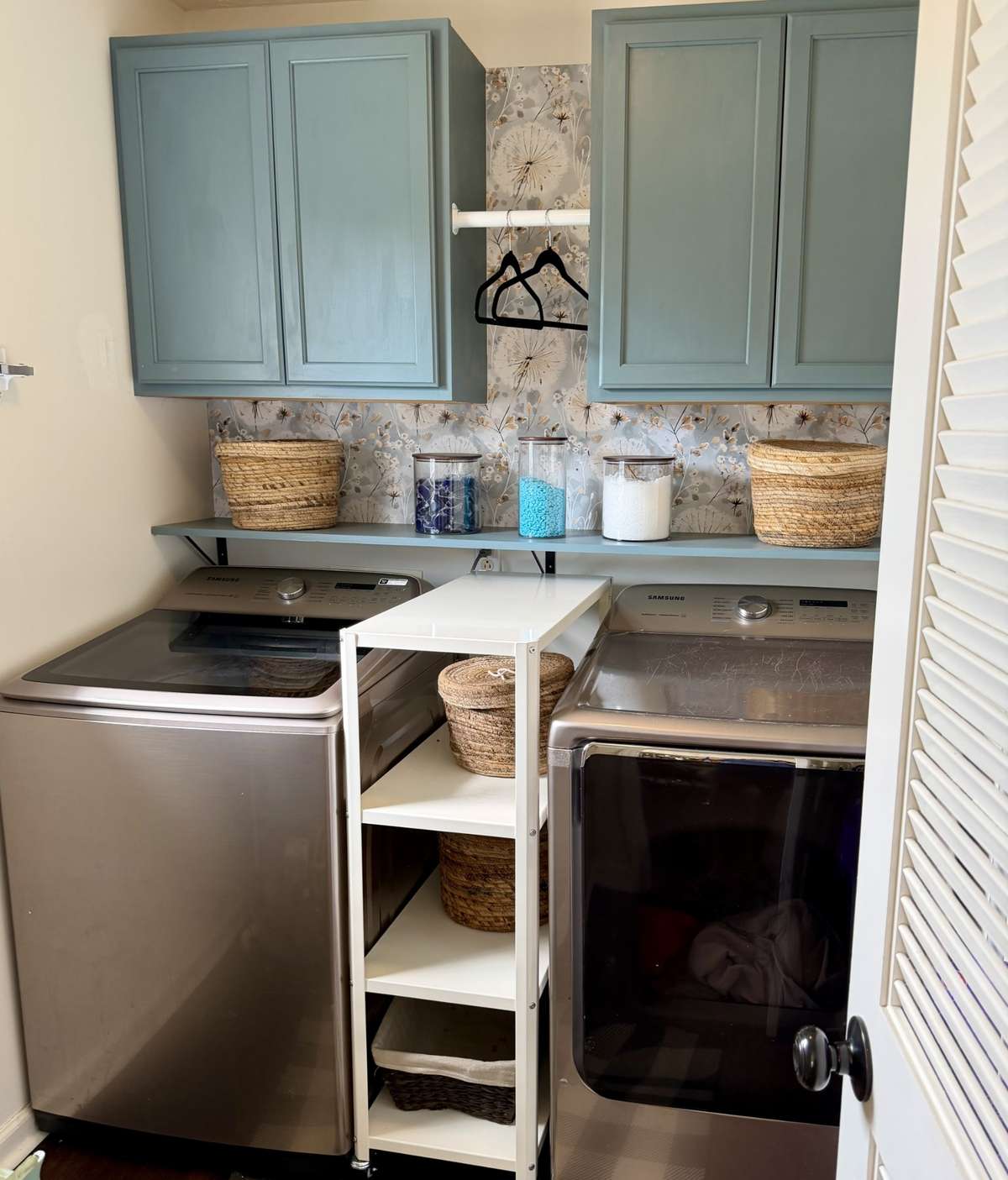 Beautiful laundry room in this 4 bedroom, 3 and a half bathroom in Murfreesboro Tennessee with over half an acre of land and no HOA, a two car garage and updated kitchen.