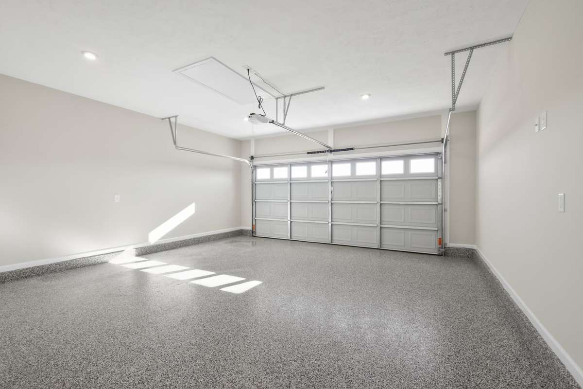 2 Car Garage with Epoxy Floor
