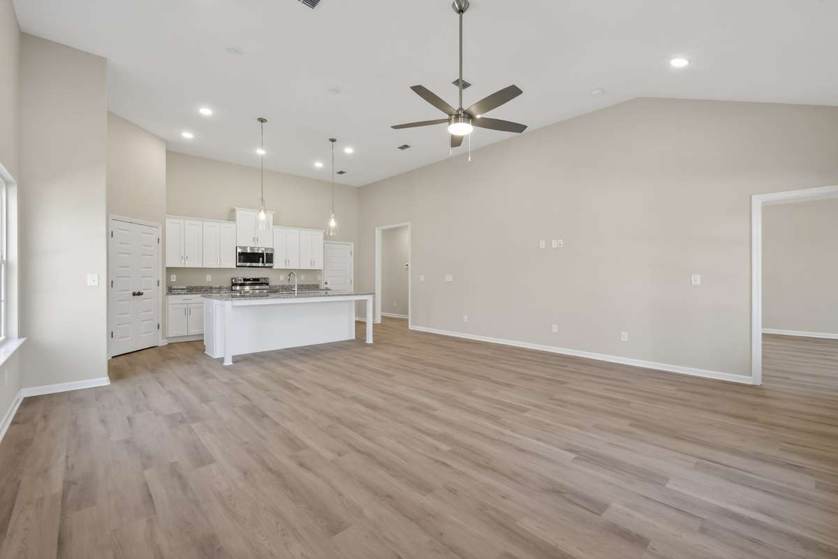 Open Living Room/ Kitchen